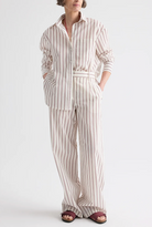 Hudson Pant in White/Wine-Pants-TWP-White/Wine-2-Mercantile Portland