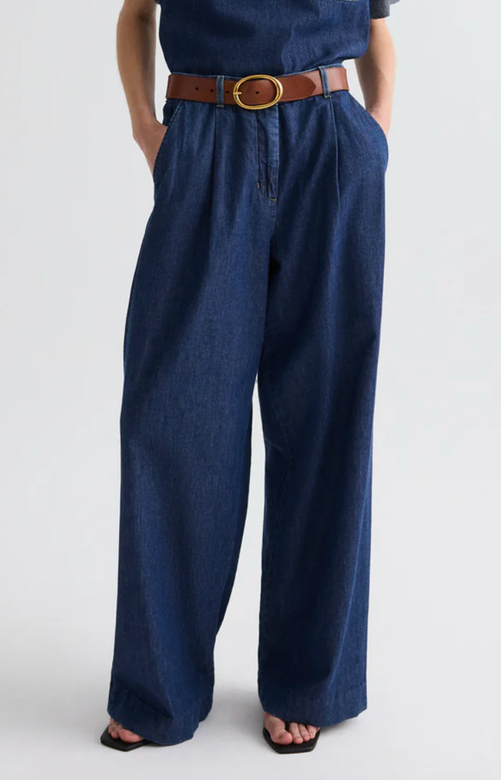 Hudson St. Pant in Dark Stone Denim-Denim-TWP-Dark Stone-25-Mercantile Portland