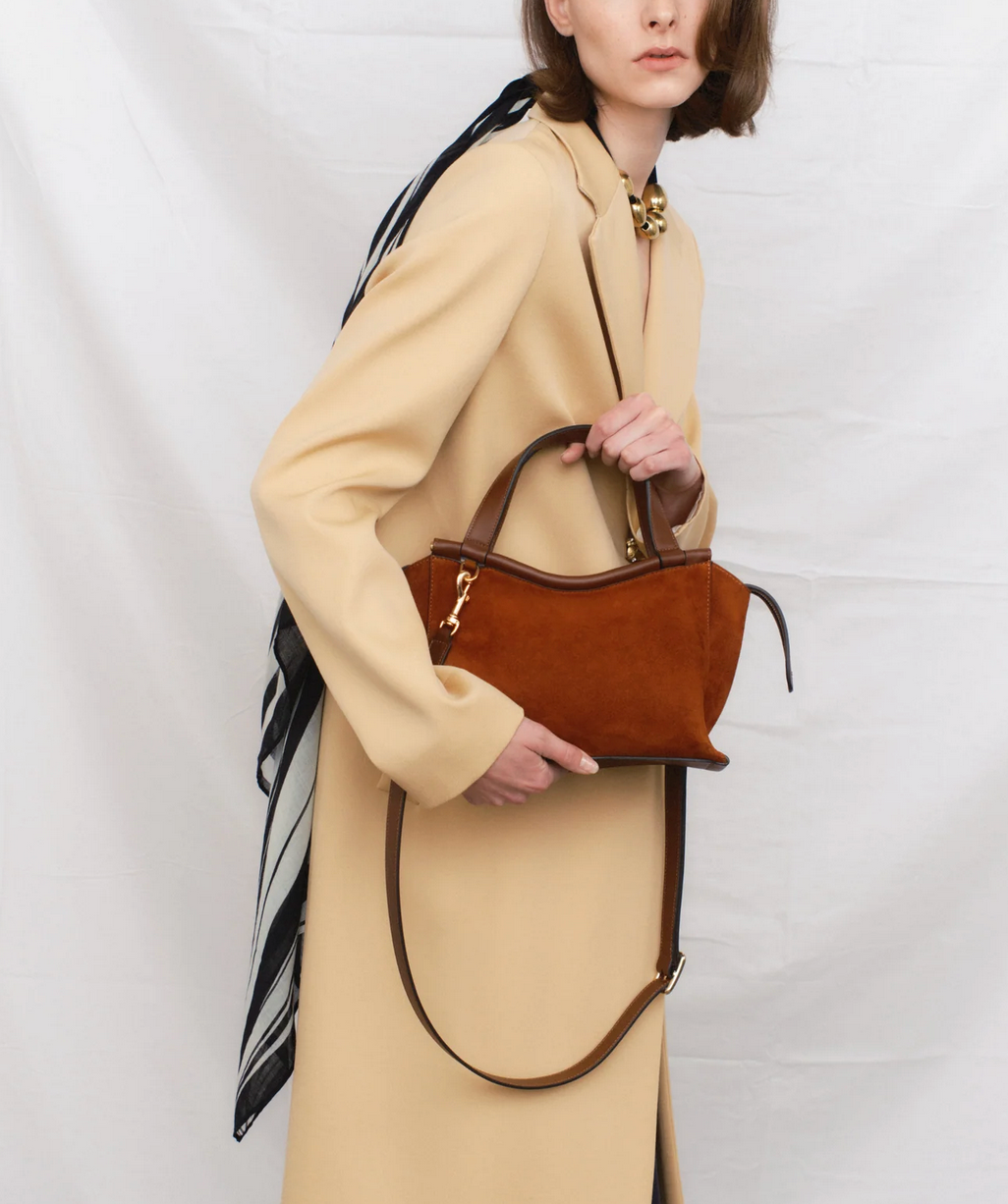 Ida Bag in Tan Suede-Handbags-Wandler-Tan Suede-OS-Mercantile Portland