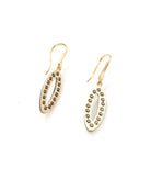 Iris Earring in Yellow Gold with Black Diamonds-Jewelry-Rene Escobar-Mercantile Portland