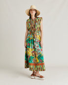 Iris Skirt in Poplin-Clothing-Momoni-Multicolour Yellow-38-Mercantile Portland