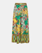 Iris Skirt in Poplin-Clothing-Momoni-Multicolour Yellow-38-Mercantile Portland