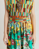 Iris Skirt in Poplin-Skirts-Momoni-Multicolour Yellow-38-Mercantile Portland
