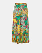 Iris Skirt in Poplin-Skirts-Momoni-Multicolour Yellow-38-Mercantile Portland