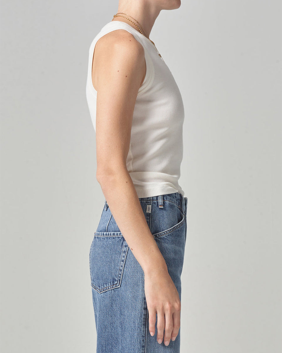 Isabel Rib Tank-Clothing-Citizens of Humanity-Black-XS-Mercantile Portland