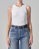 Isabel Rib Tank-Clothing-Citizens of Humanity-White-XS-Mercantile Portland