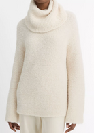 Italian Bouclé Turtleneck Tunic Sweater-Clothing-Vince-Off White-XXS-Mercantile Portland