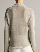 Italian Coated Cotton-Blend Polo Sweater-Sweaters-Vince-Beach Stone-S-Mercantile Portland