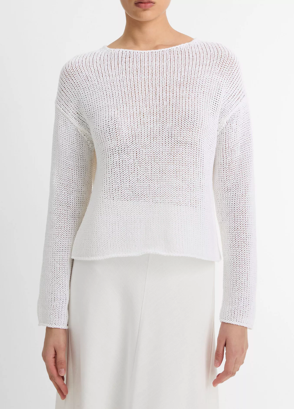 Italian Coated Sweater-Sweaters-Vince-Optic White-XS-Mercantile Portland