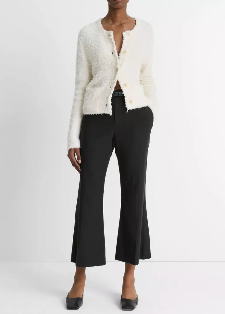 Italian Cotton-Blend Brocade Cardigan Jacket-Clothing-Vince-Off White Combo-XXS-Mercantile Portland