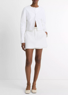 Italian Cotton Collarless Jacket-Clothing-Vince-Optic White-XXS-Mercantile Portland