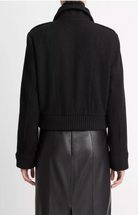 Italian Wool-Blend Cropped Jacket-Clothing-Vince-Black-XXS-Mercantile Portland