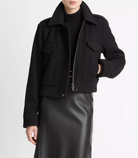 Italian Wool-Blend Cropped Jacket-Jackets-Vince-Black-XXS-Mercantile Portland