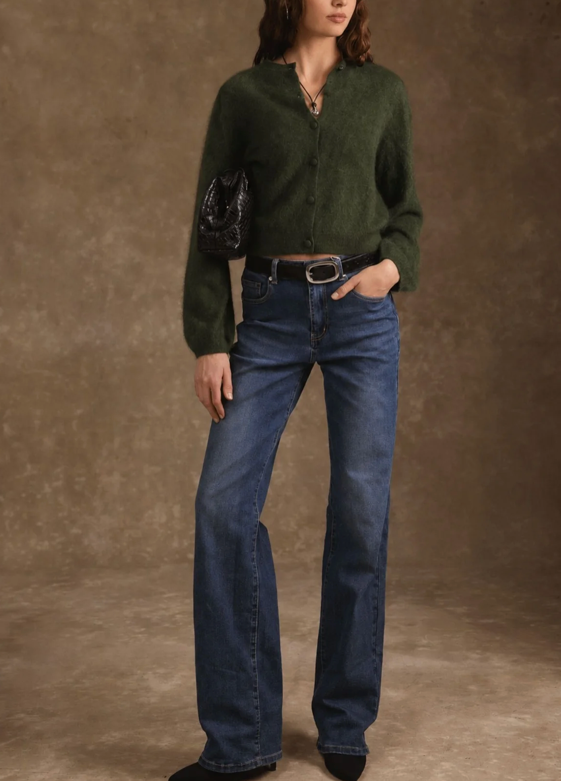 Ivy Cropped Cardigan in Forest-Sweaters-27 Miles-Forest-XS-Mercantile Portland