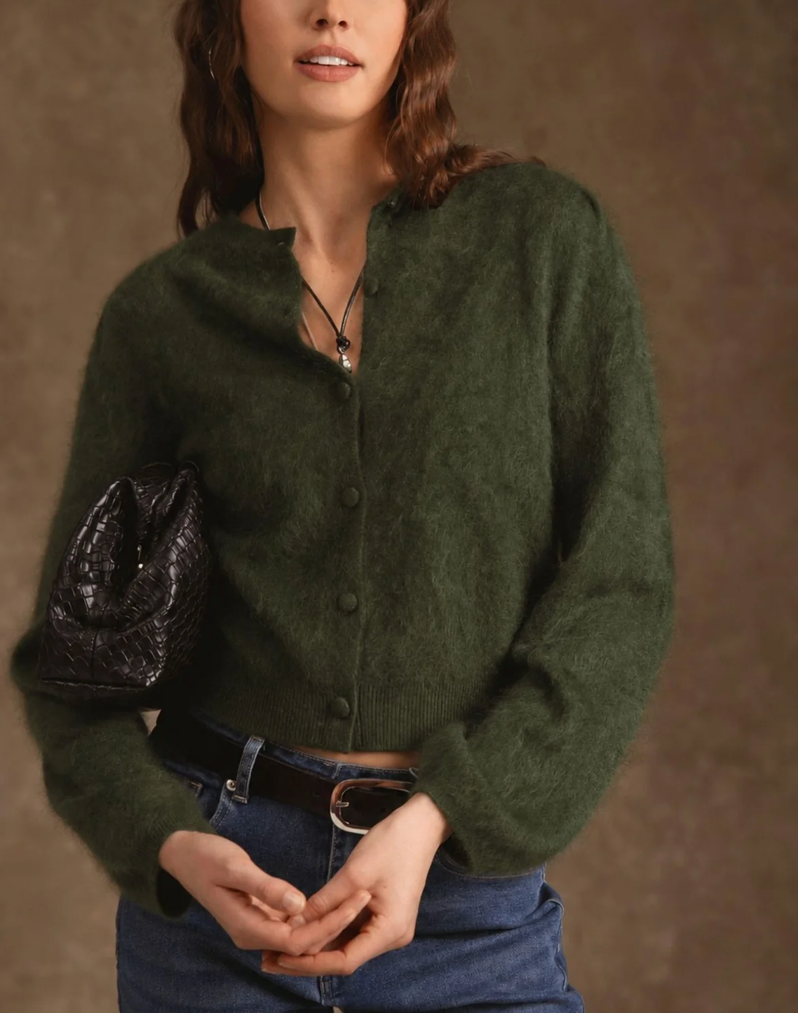 Ivy Cropped Cardigan in Forest-Sweaters-27 Miles-Forest-XS-Mercantile Portland
