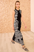 Jacquard Midi Dress-Dresses-Ulla Johnson-Black-P-Mercantile Portland