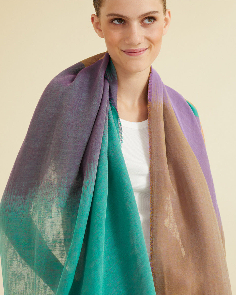 Jade Scarf in Purple/Green-Scarves-Traits-OS-Mercantile Portland