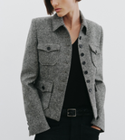 Jamison Jacket in Black Donegal-Jackets-Nili Lotan-Black Donegal-2-Mercantile Portland