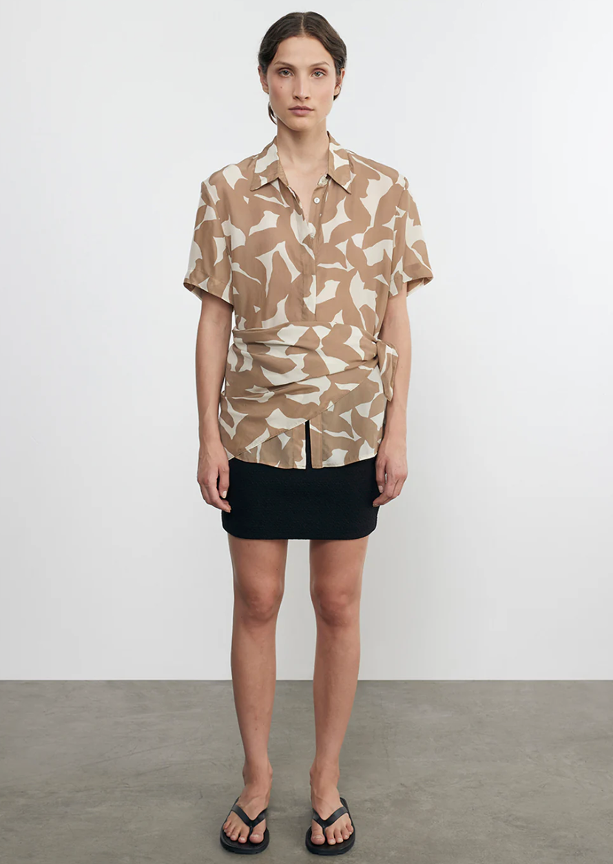 Jaquard Mini Skirt-Clothing-Enza Costa-Black-XS-Mercantile Portland
