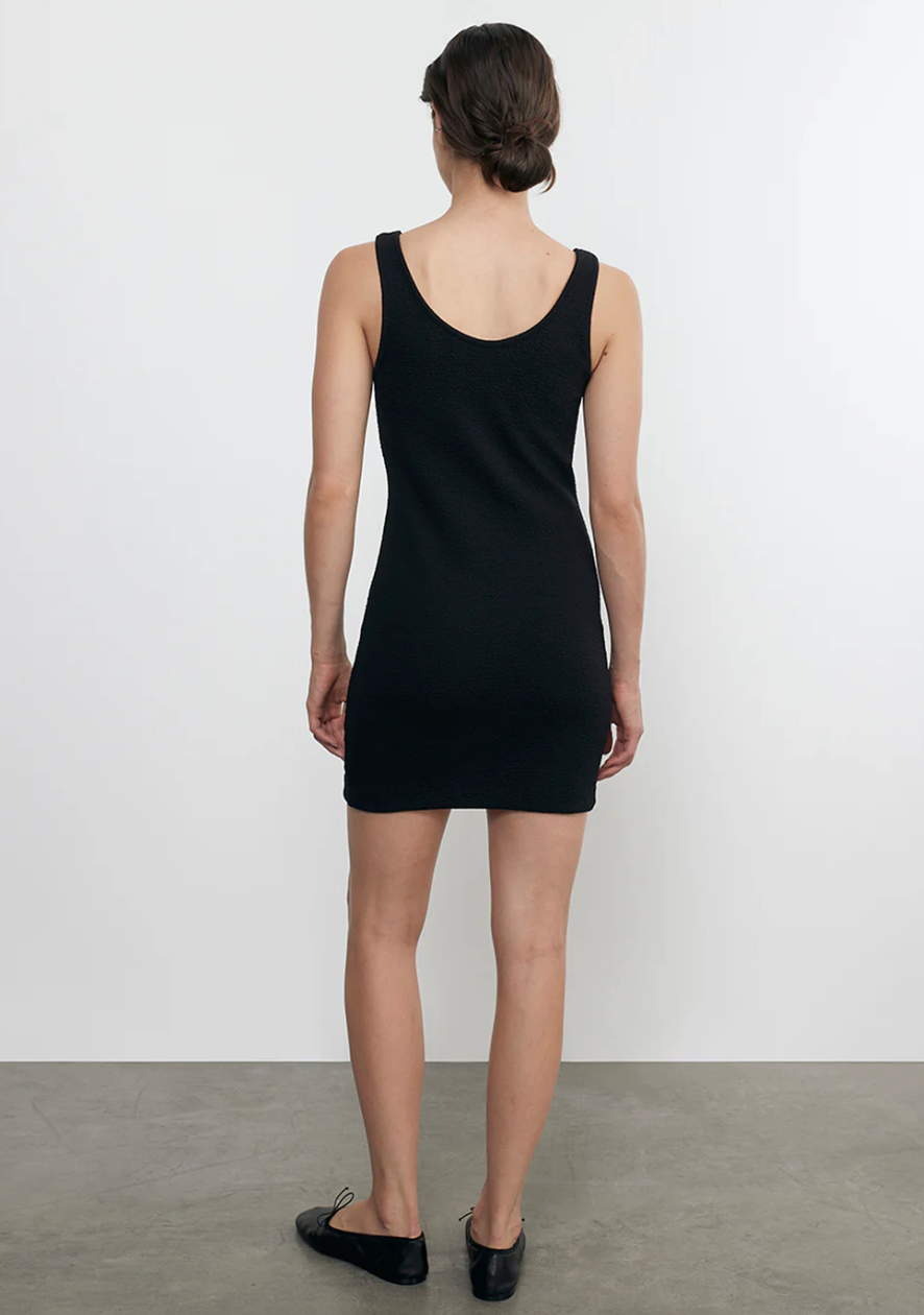 Jaquard Tank Mini Dress-Clothing-Enza Costa-Black-XS-Mercantile Portland