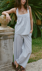 Javi Stripe Top-Tops-Ciao Lucia-Blue Stripe-XXS-Mercantile Portland