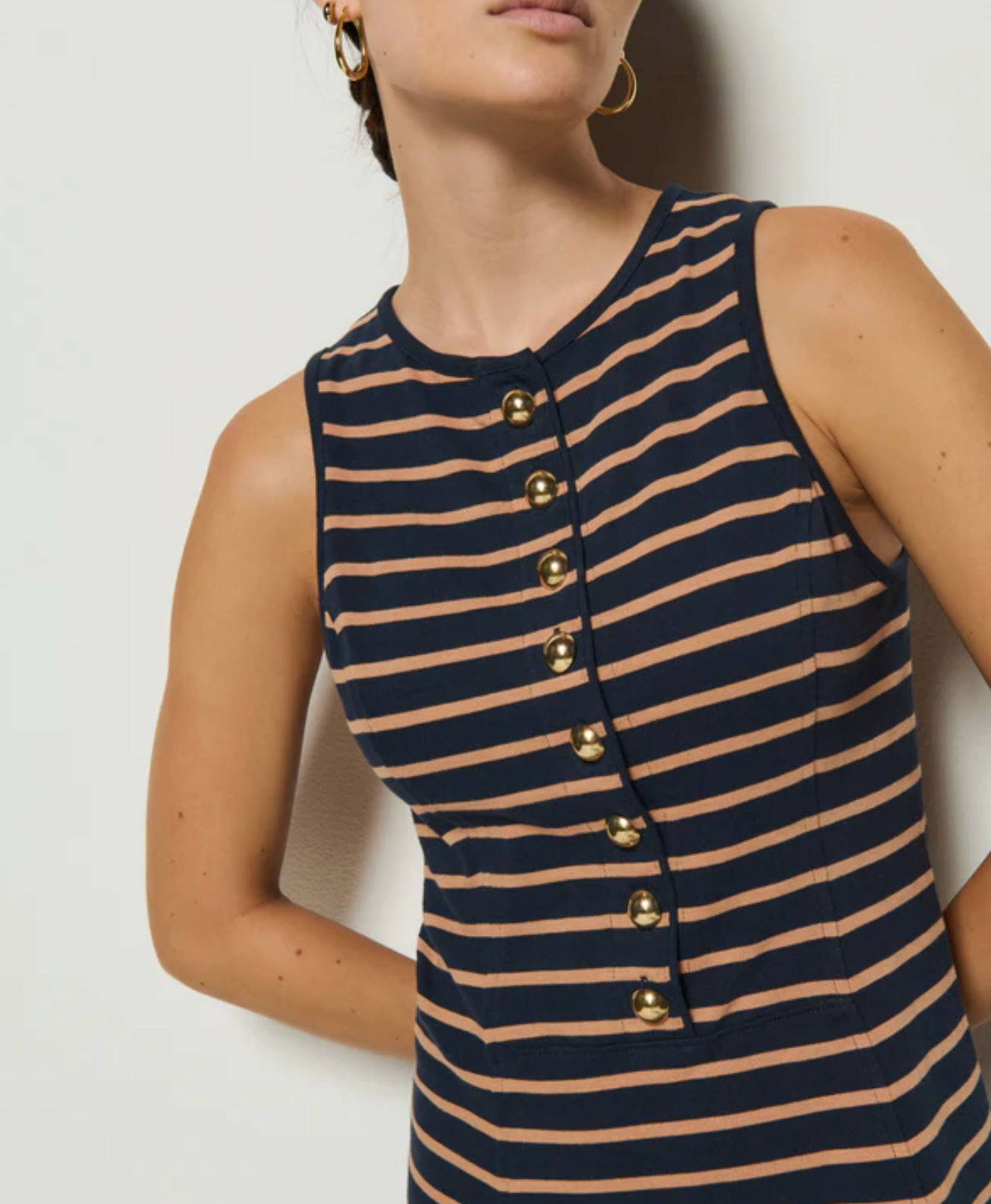 Jayna Dress-Clothing-Nation LTD-Latte Stripe-XS-Mercantile Portland