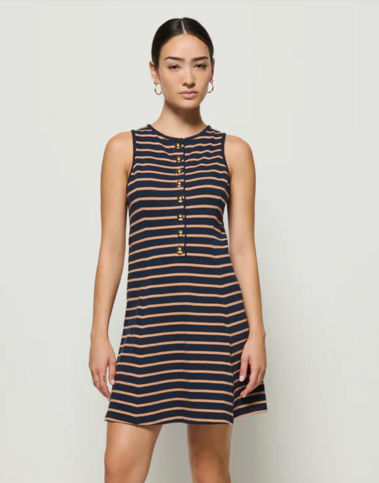Jayna Dress-Clothing-Nation LTD-Latte Stripe-XS-Mercantile Portland