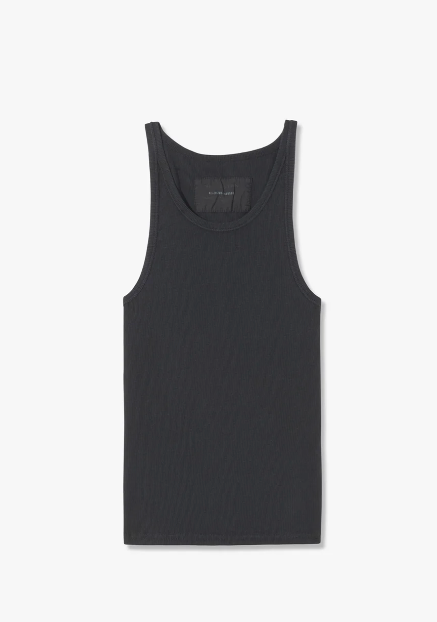 Jennifer Ribbed Tank-Tops-Nili Lotan-Jet Black-XS-Mercantile Portland