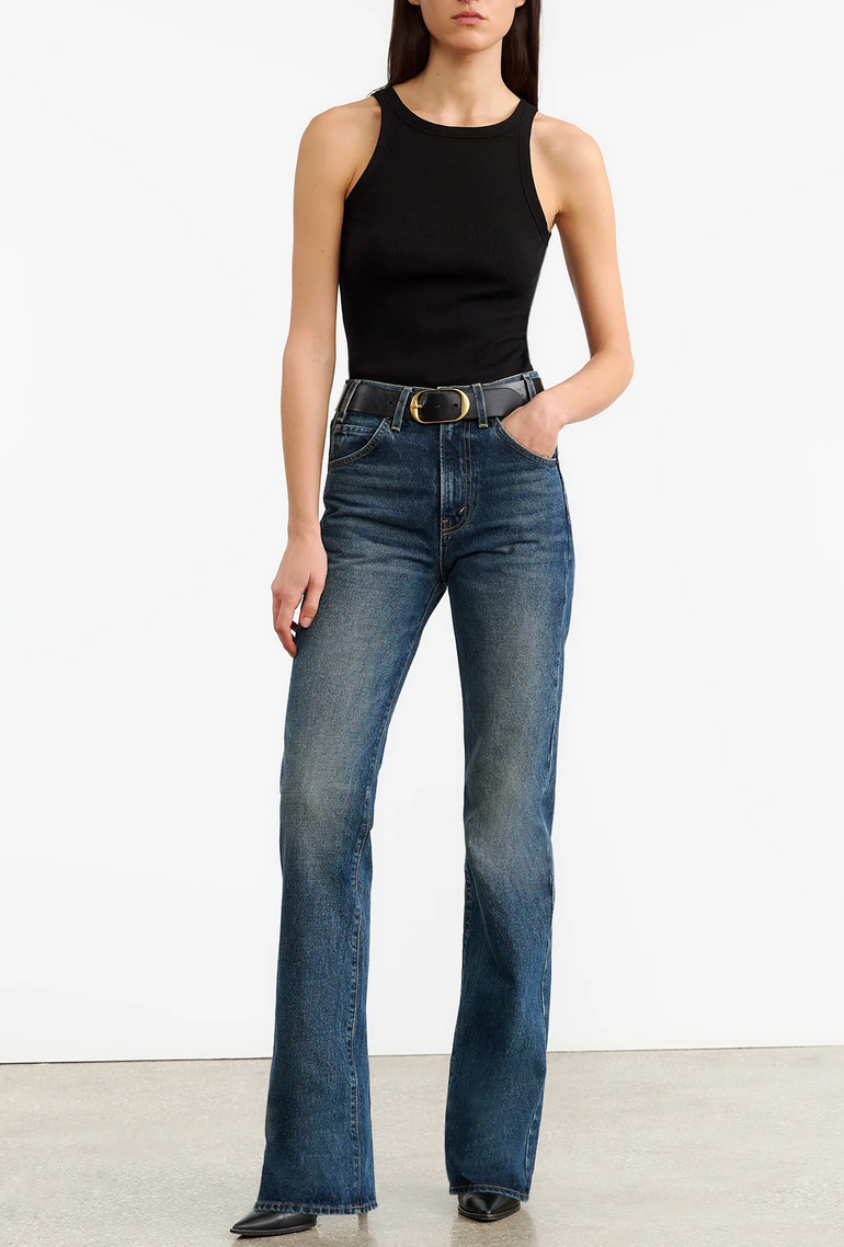 Jennifer Ribbed Tank-Tops-Nili Lotan-Jet Black-XS-Mercantile Portland