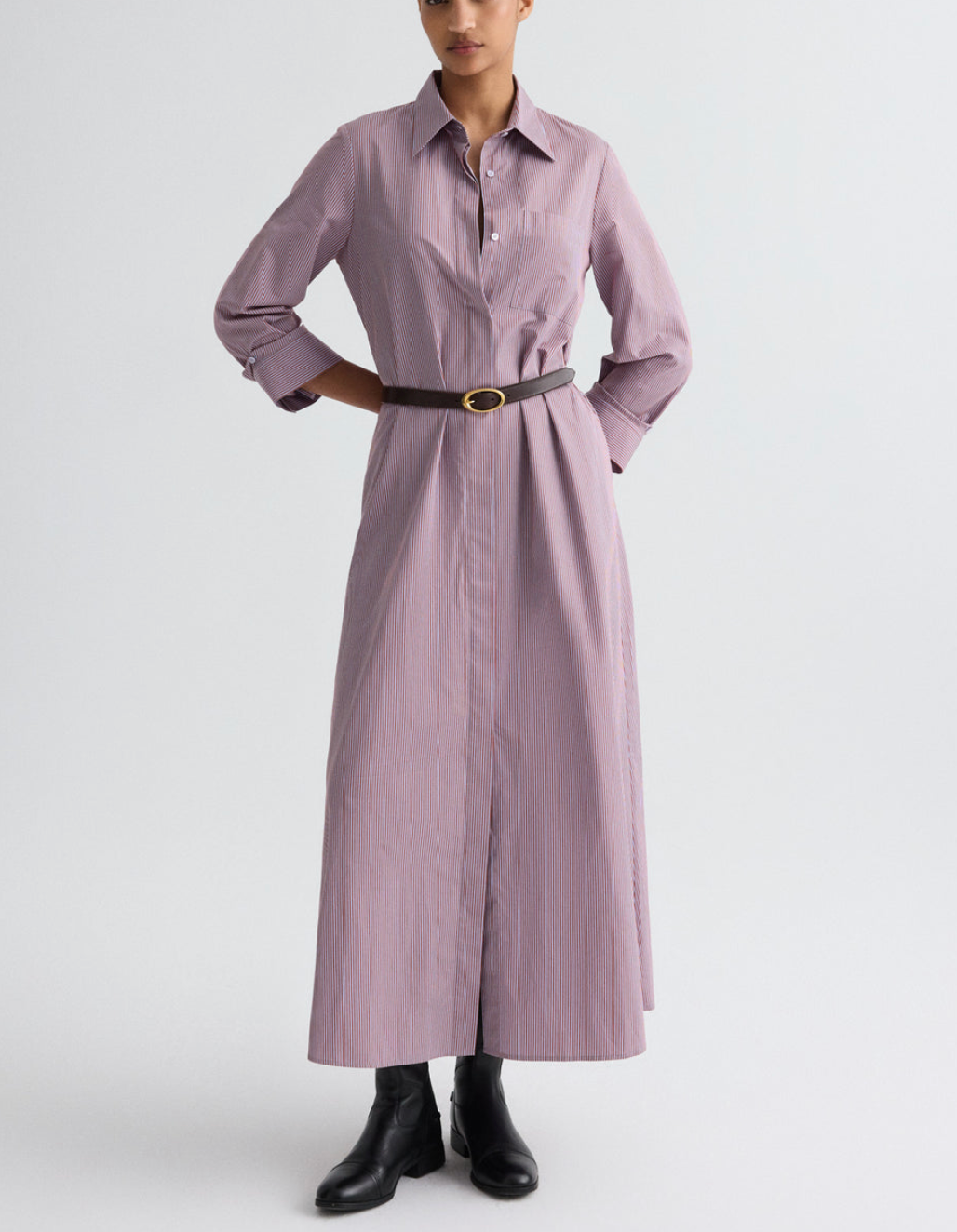 Jenny's Gown in Rust/Blue-Dresses-TWP-Rust/Blue-XS-Mercantile Portland