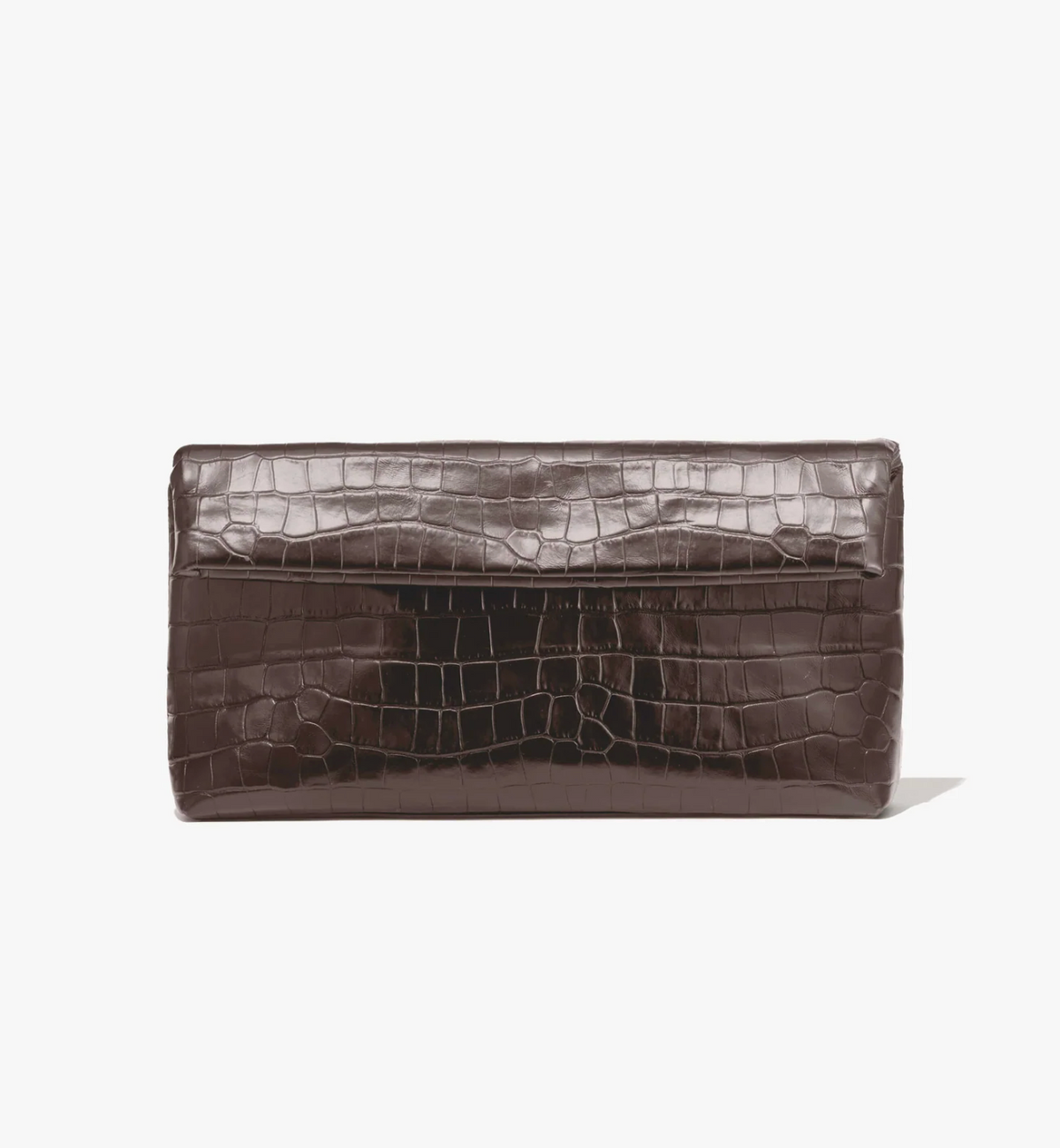 Jerry Clutch in Embossed Chocolate Brown-Handbags-Nili Lotan-Chocolate-OS-Mercantile Portland
