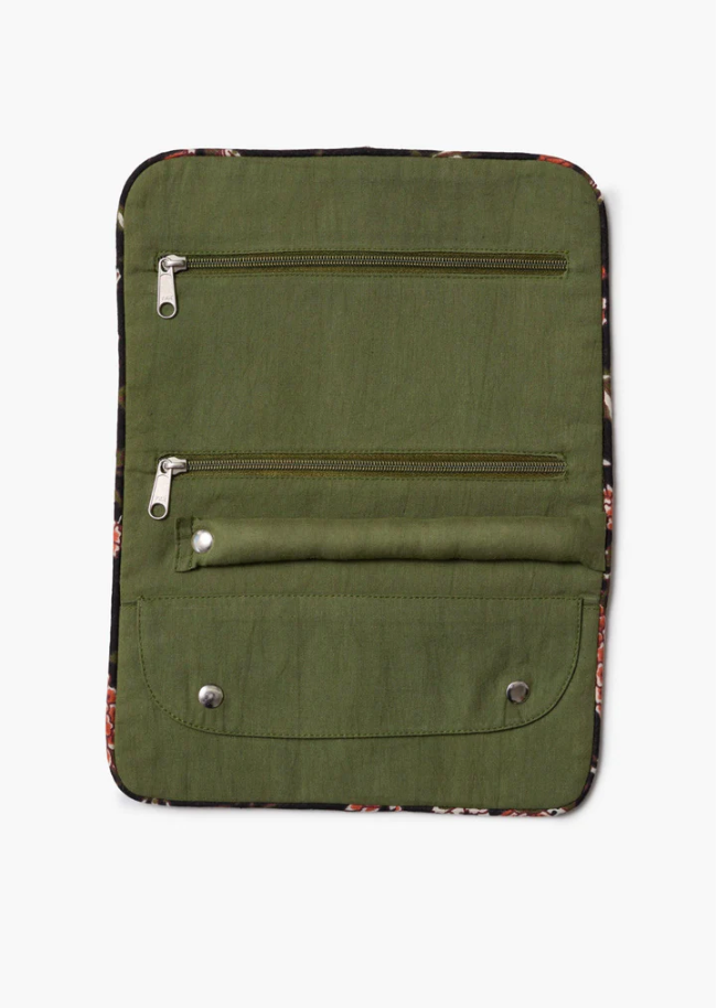 Jewelry Roll Up Case-Jewelry-Chan Luu-Tile Blue-OS-Mercantile Portland