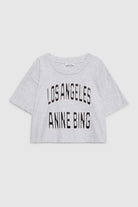 Johnny Cropped Tee-T-Shirts-Anine Bing-Melange Grey-Medium-Mercantile Portland