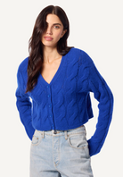 Jolie Cashmere V-Neck Cropped Cable Cardigan-Clothing-Sablyn-Gardenia-XS-Mercantile Portland