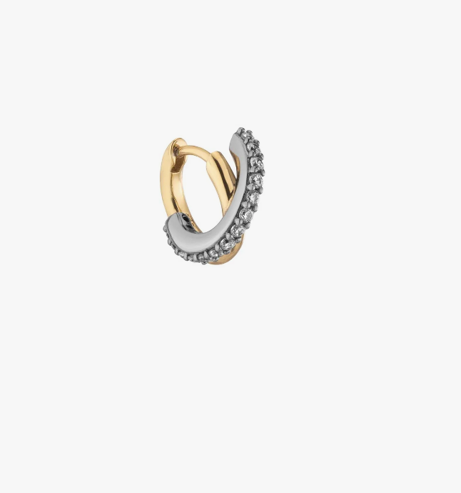 Jude Pavé Huggie-Jewelry-Demarson-Two Tone-OS-Mercantile Portland