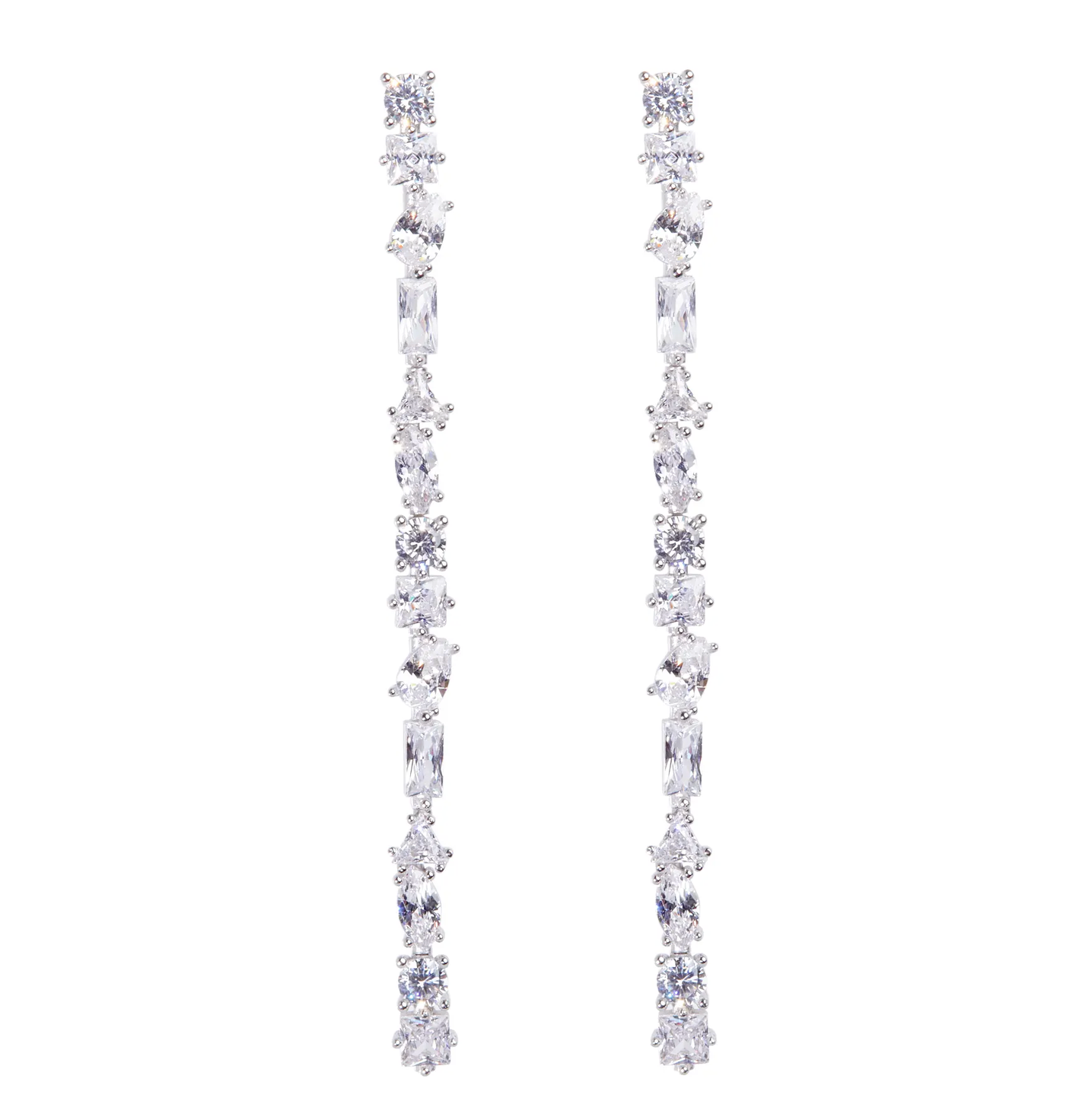 Julie L Earrings-Jewelry-NICKHO REY-White Rhodium Vermeil-OS-Mercantile Portland