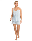 Juliet Short Pajama Set-Sleepwear-Hanro-Whisper Blue-XS-Mercantile Portland