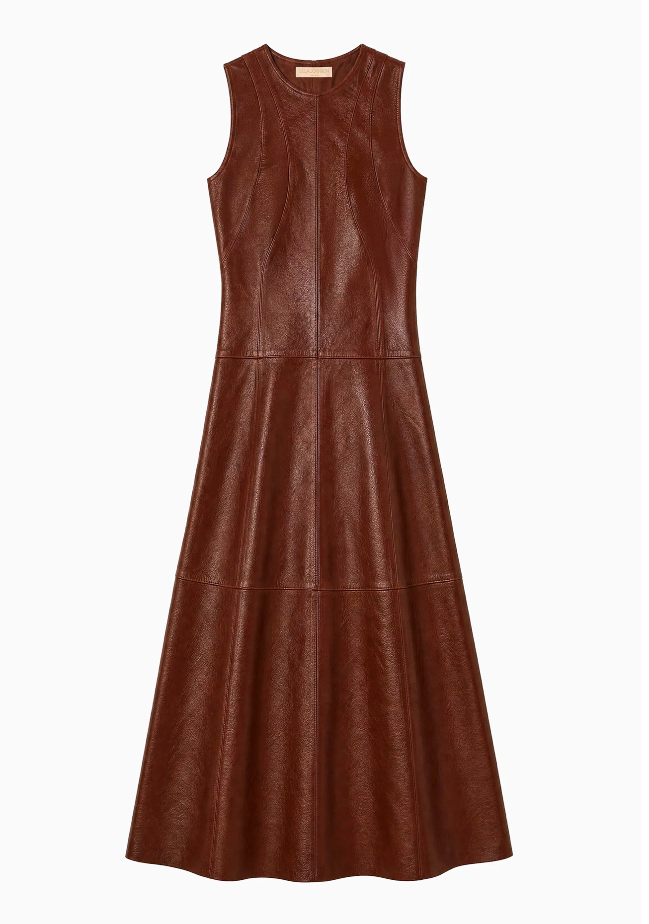 Juliette Leathe Dress in Cognac-Dresses-Ulla Johnson-Cognac-0-Mercantile Portland