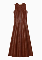 Juliette Leathe Dress in Cognac-Dresses-Ulla Johnson-Cognac-0-Mercantile Portland