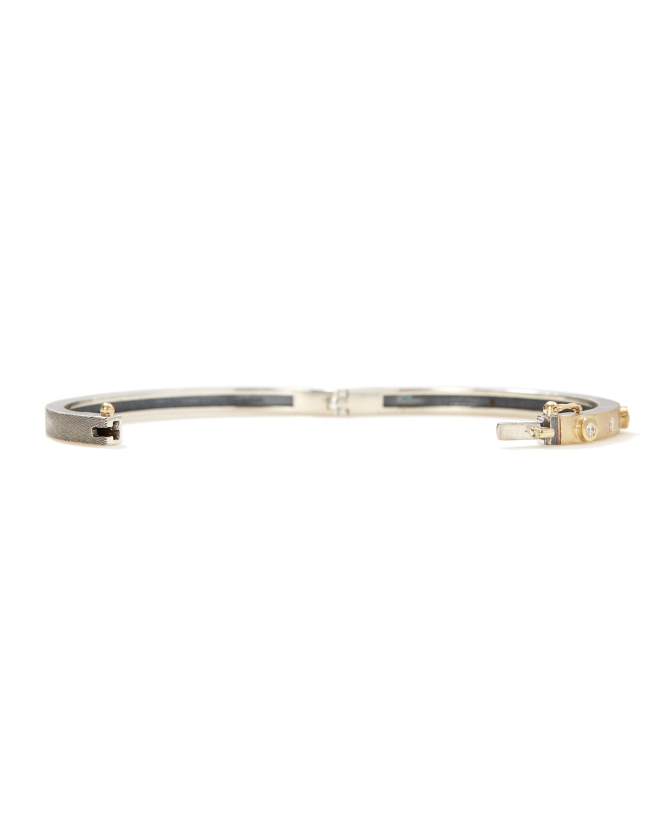 Junia 4mm Yellow Gold Bezel Bangle-Jewelry-Rene Escobar-Mercantile Portland