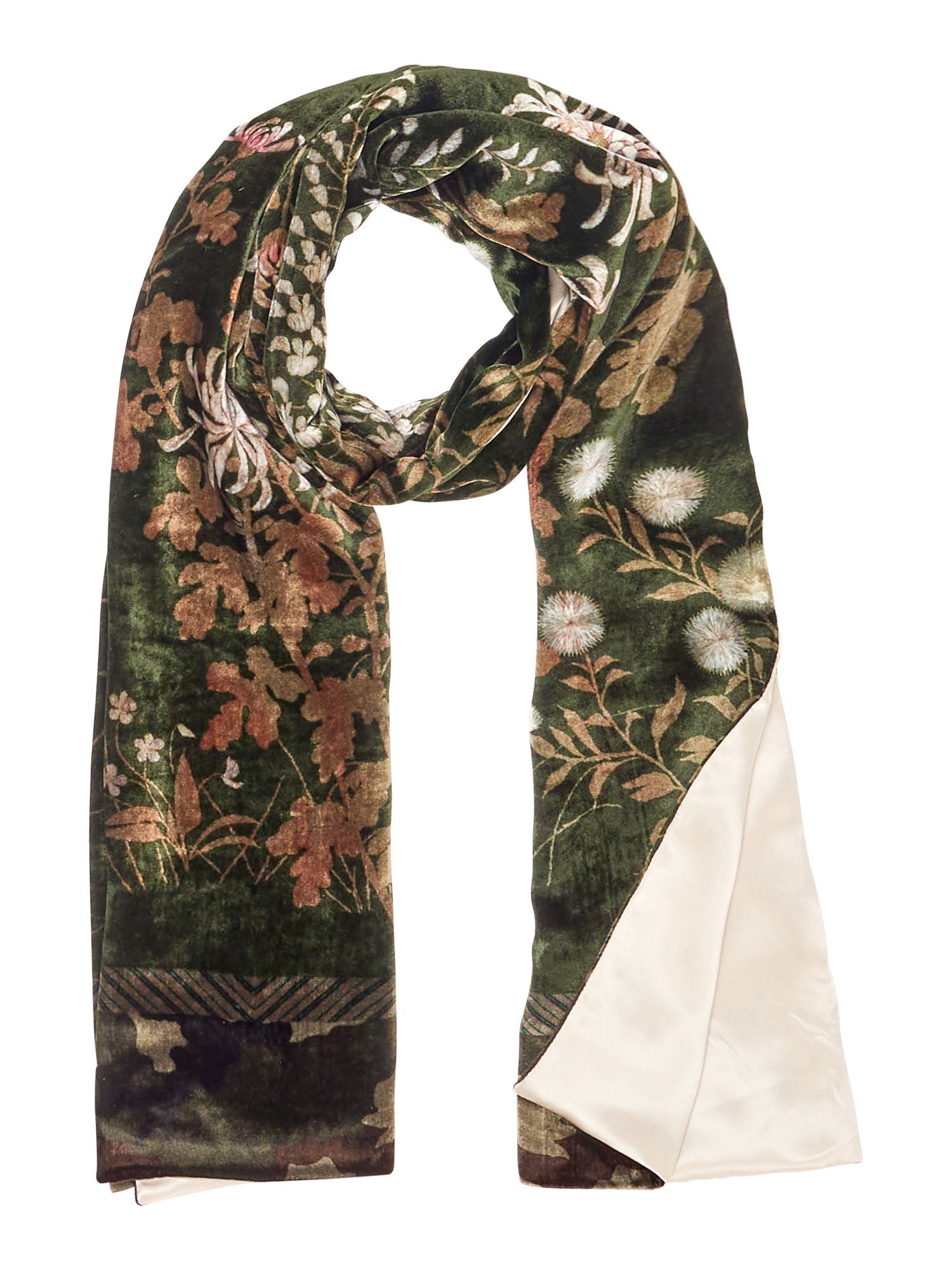 Kanadas Silk Velvet Scarf-Accessories-Pierre-Louis Mascia-Green-OS-Mercantile Portland