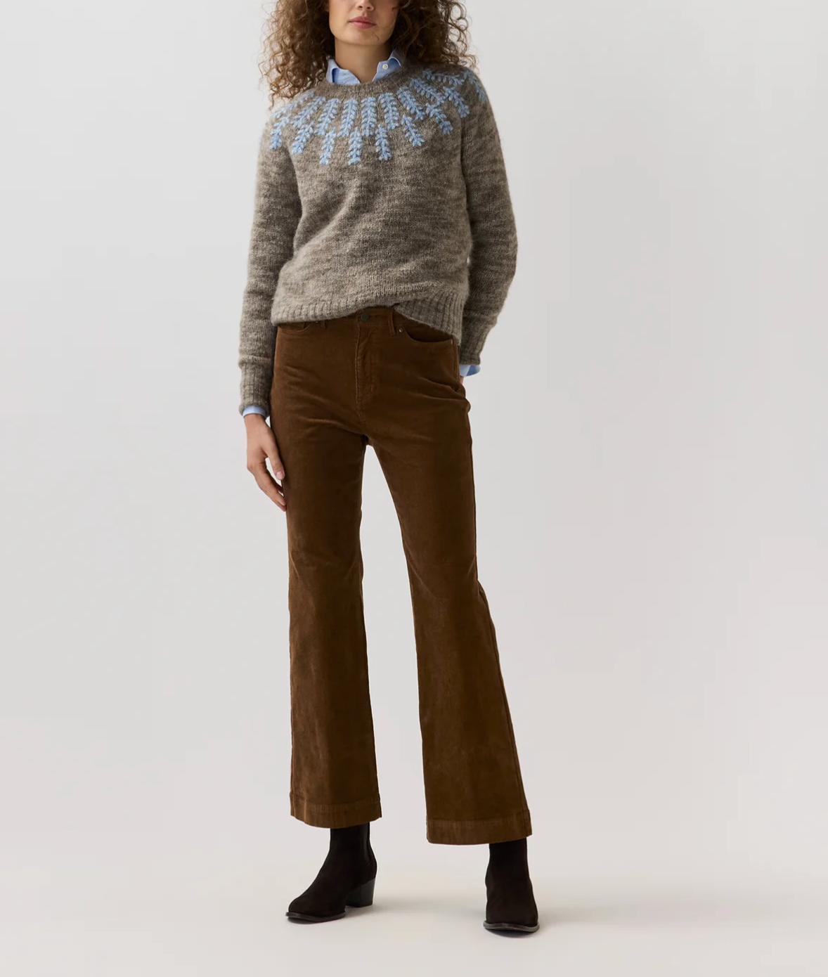 Kendall Flare 5-Pocket Stretch Cord-Pants-Mashburn-Chestnut-24-Mercantile Portland