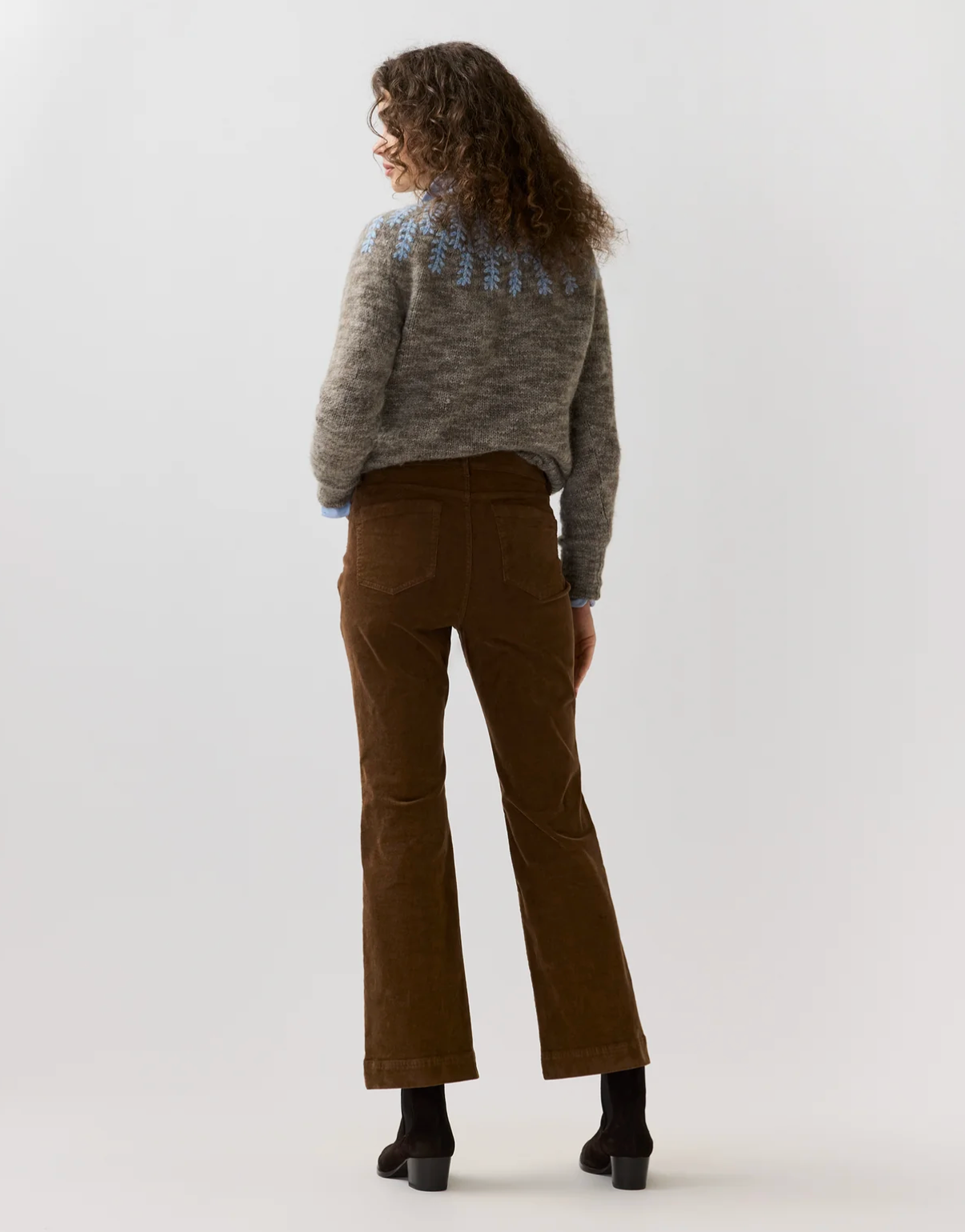 Kendall Flare 5-Pocket Stretch Cord-Pants-Mashburn-Chestnut-24-Mercantile Portland