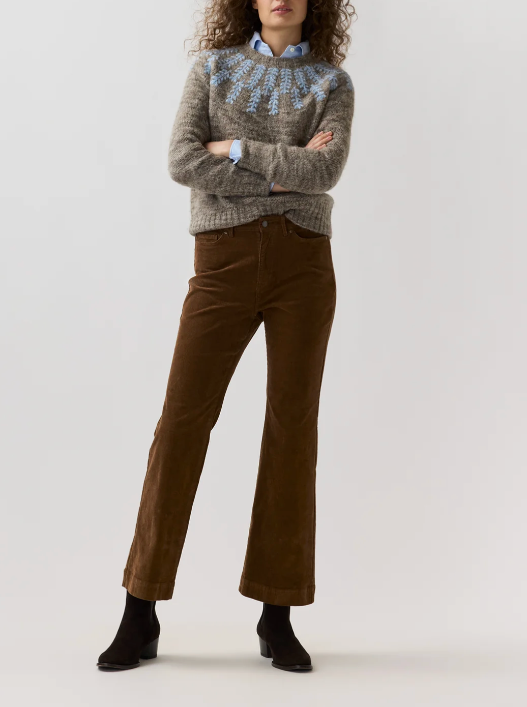 Kendall Flare 5-Pocket Stretch Cord-Pants-Mashburn-Chestnut-24-Mercantile Portland