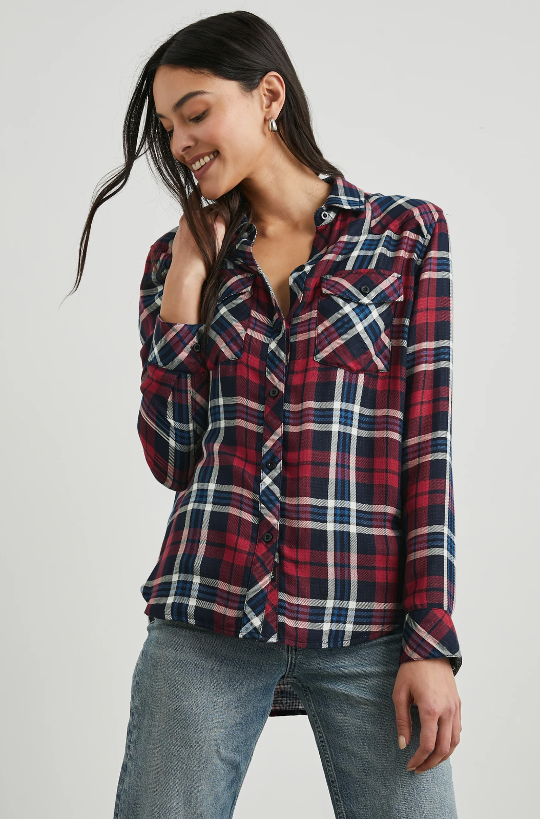 Kendra Shirt-Clothing-Rails-Navy Red White-XS-Mercantile Portland