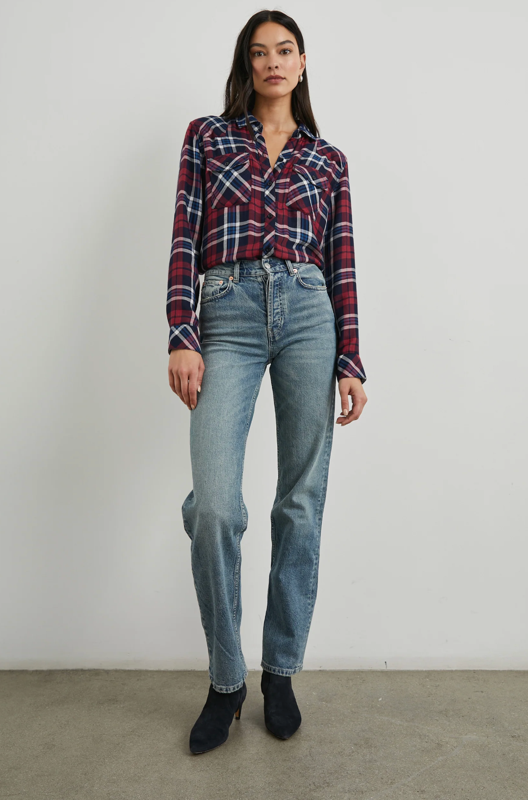 Kendra Shirt-Clothing-Rails-Navy Red White-XS-Mercantile Portland