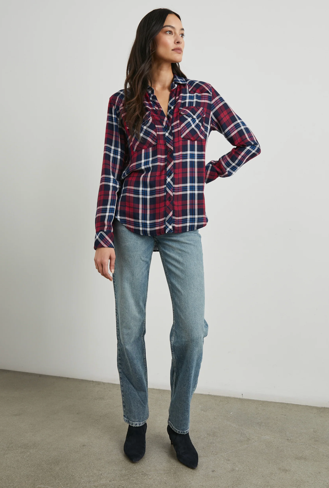 Kendra Shirt-Clothing-Rails-Navy Red White-XS-Mercantile Portland