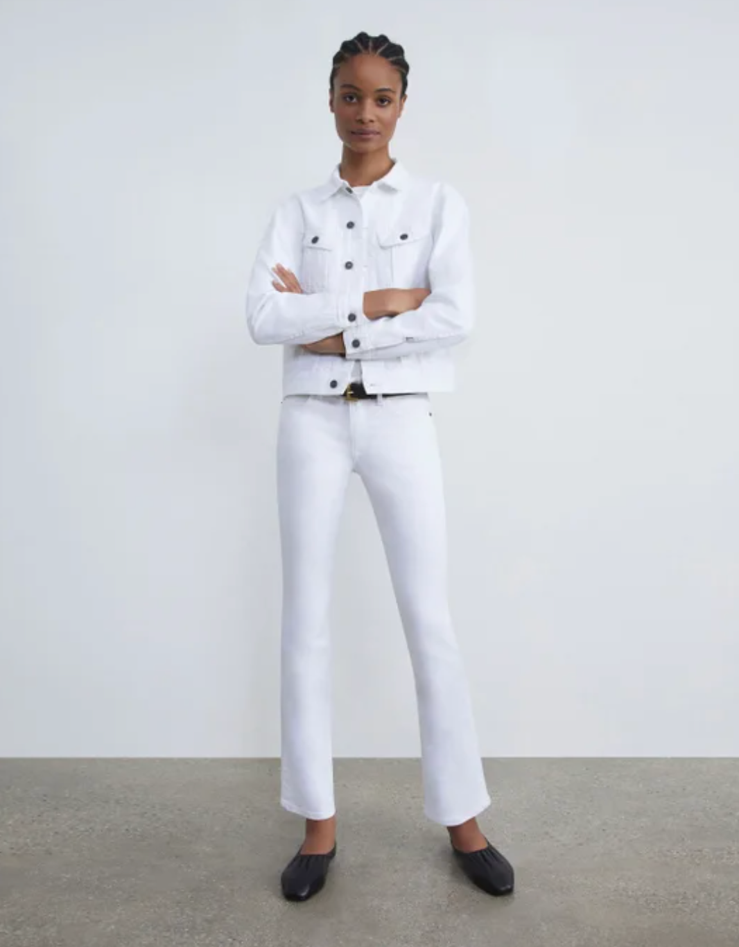 Kick Flare Mercer Jean-Denim-Lafayette 148-Washed Plaster-25-Mercantile Portland