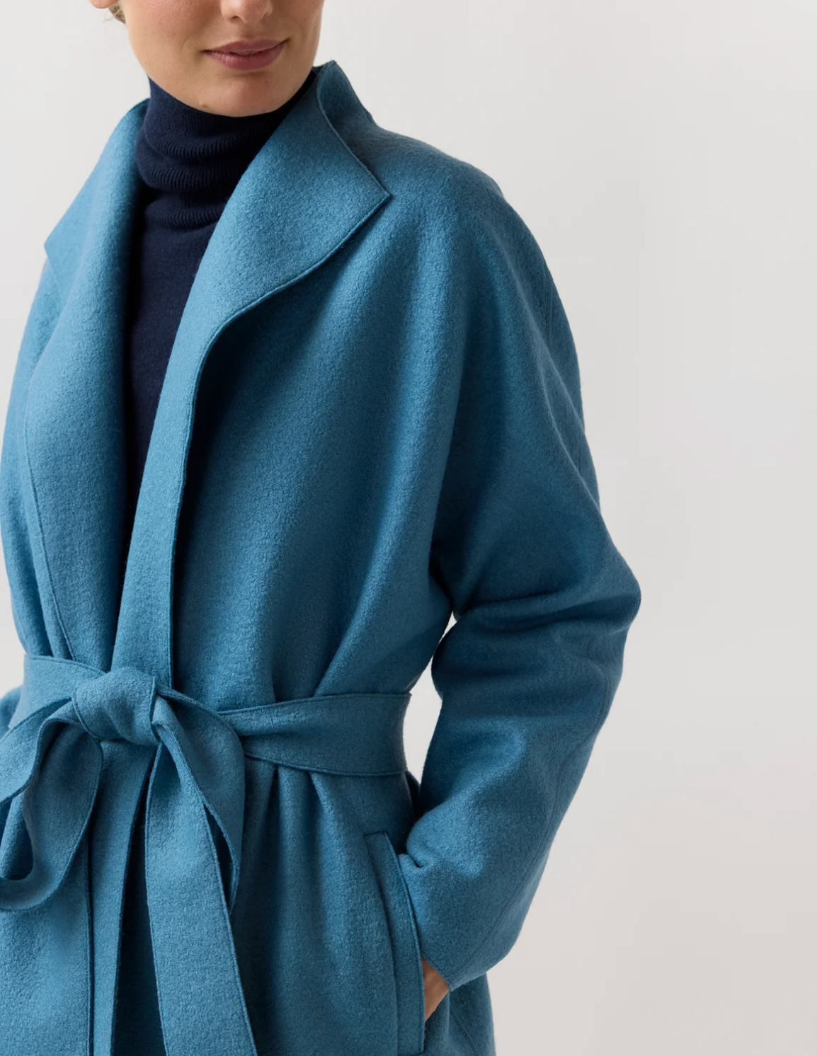 Kimono Carina Coat in Delft Blue-Outerwear-Mashburn-Delft Blue-XS-Mercantile Portland
