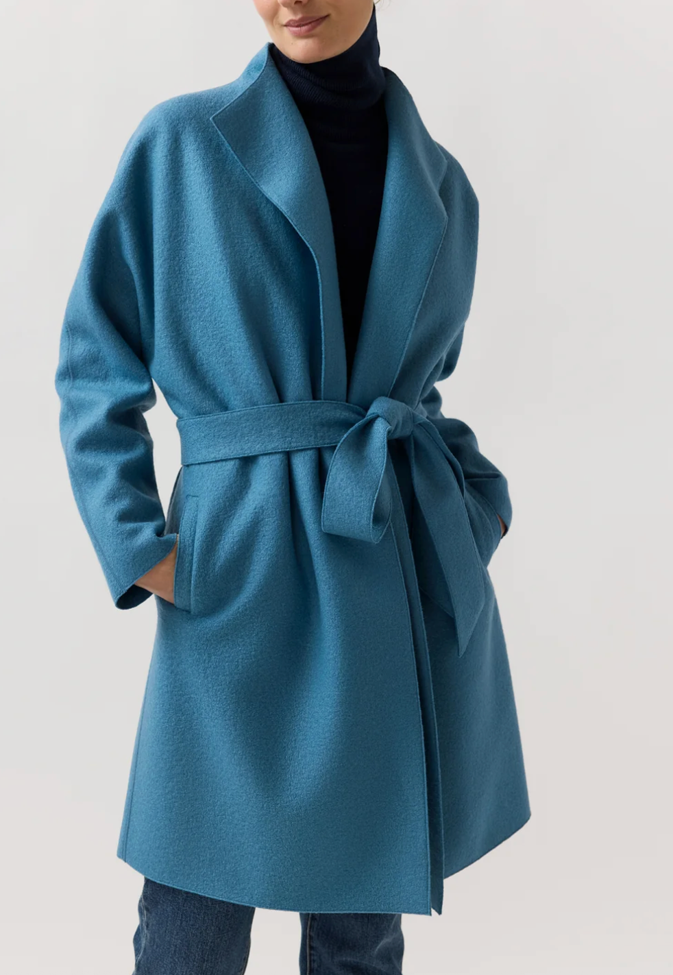 Kimono Carina Coat in Delft Blue-Outerwear-Mashburn-Delft Blue-XS-Mercantile Portland